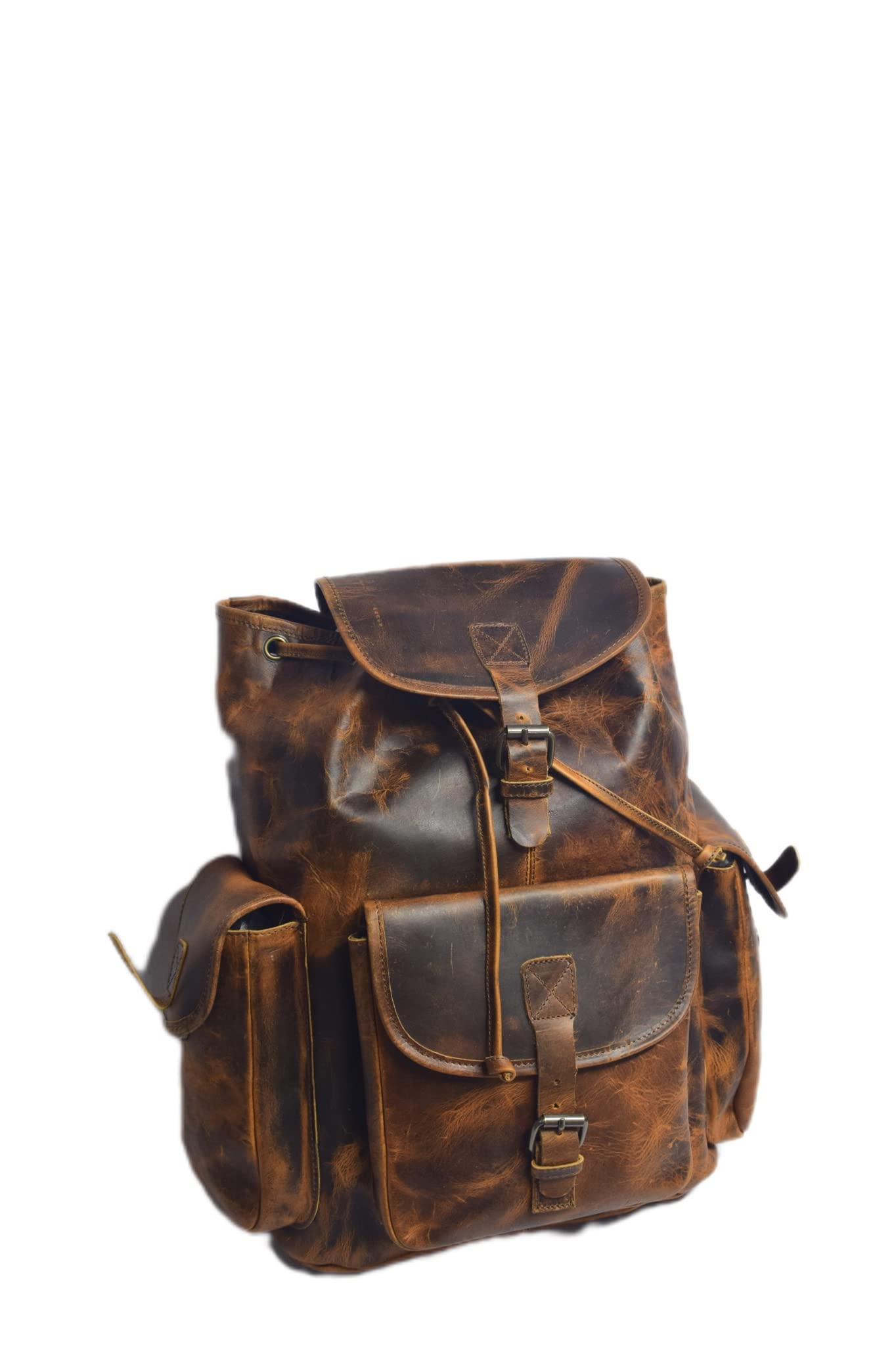 ZOLO LEATHERS Men's Vintage Leather Backpack 16