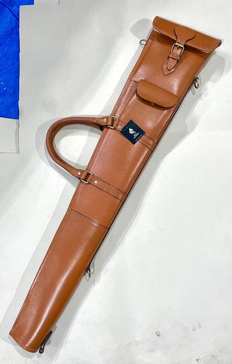 Premium Leather Rifle Scabbard - Tan, Fits Up To 44