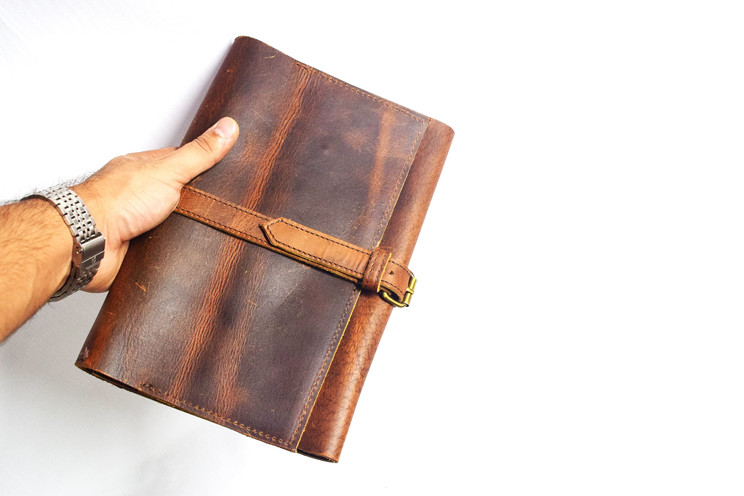 ZOLO LEATHERS Roll Up Tobacco Pouch | Leather Cigar Pipe Case | Pipe Accessories | Travel Humidor, Groomsmen Gifts, Pipe Travel Case Rustic Brown